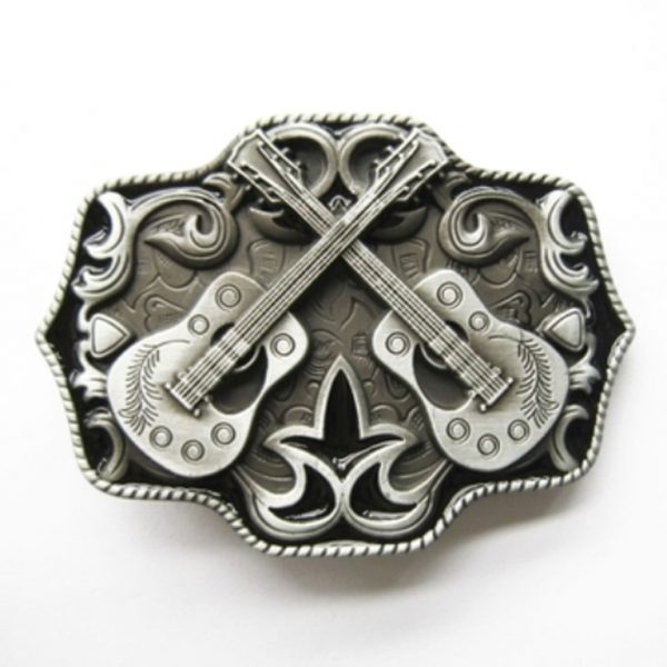 country guitars music belt buckle