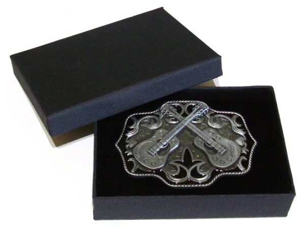 country guitars music belt buckle with gift box