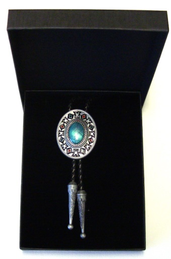 bolo tie oval enamel celtic with black gift box